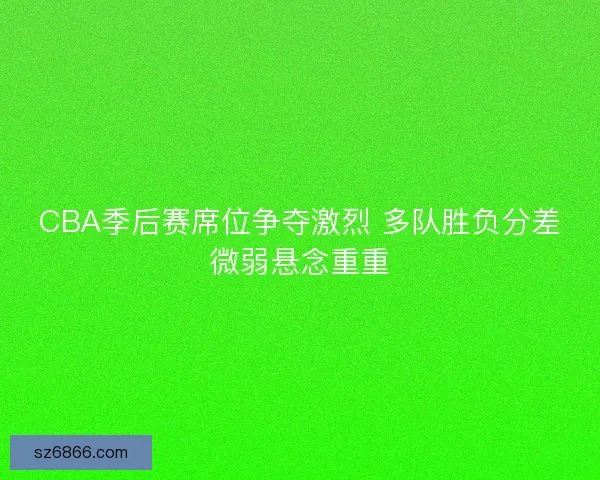 CBA季后赛席位争夺激烈 多队胜负分差微弱悬念重重